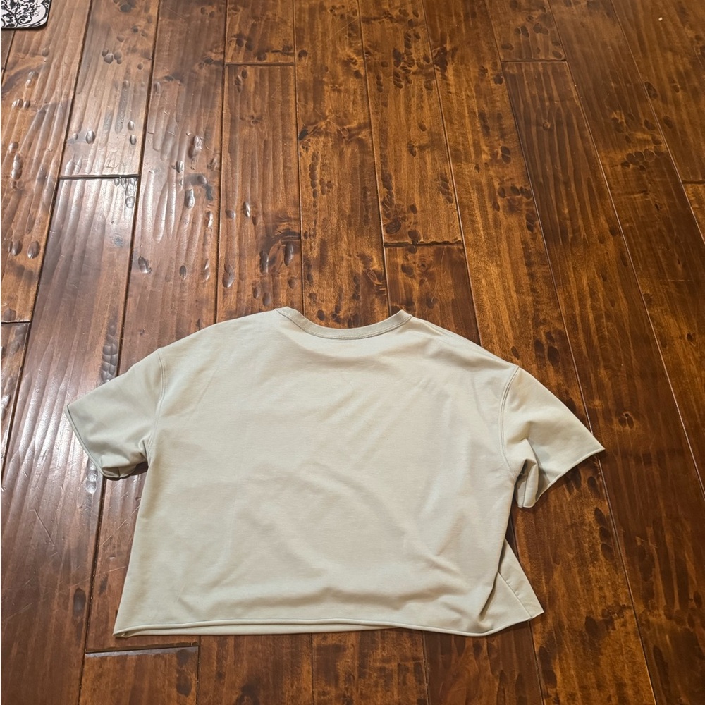 Cream Cropped T-Shirt